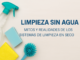 alt="Productos de limpieza sobre una superficie de madera que representan los sistemas de limpieza en seco, utilizados por empresas de limpieza profesional en Madrid para ofrecer servicios sostenibles y eficientes."